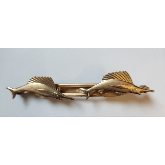 Vintage Gold Toned Tie Clips - Picture 3 of 9